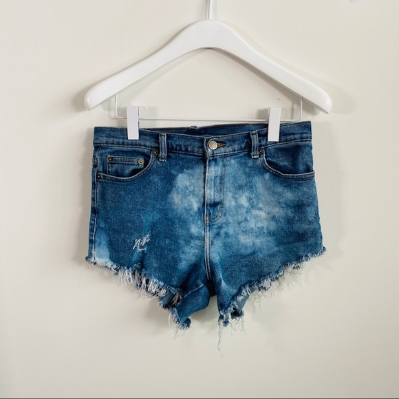 Distressed High Hip Highwaisted Cut Daisy Dukes Shorts - Picture 3 of 10